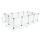 GAOMON 12pcs Portable Pet Playpen Muti-function Translucent Black