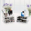 GAOMON 3pcs/set Transparent Cosmetic Storage Rack Transparent