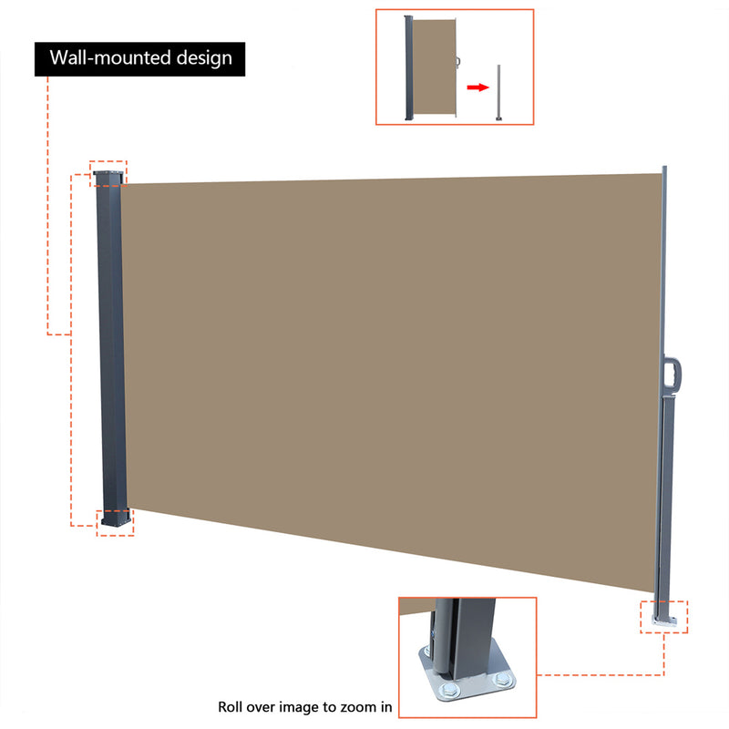 THBOXES Outdoor Side Pull Shed 300x160cm Rectangle Office Partition Coffee