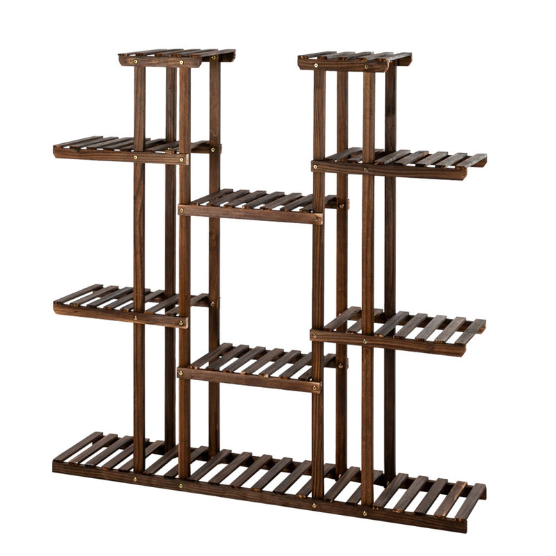 ALICIAN 6-tier 11-base Multi-functional Wood Plant Stand Plant Organizing Rack