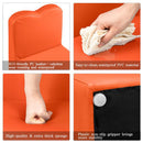 GAOMON Children Sofa 49*32*39cm Rectangular 2-in-1 Sofa and Table Orange