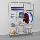 GAOMON 69" Clothing Organizer Wardrobe Storage Closet Clothes Portable Wardrobe Navy Blue