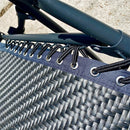 GAOMON Latex Rope Chair Patio Recliners Padded Folding Chair Wide Chaise Lounge Black