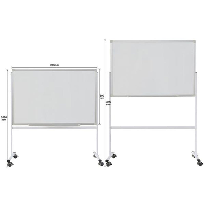 YIWA Erase Board Whiteboard Mobile Double-sided 60*90cm White