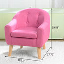 GAOMON Children Sofa with Detachable Cushion Household Living Room Rose Red