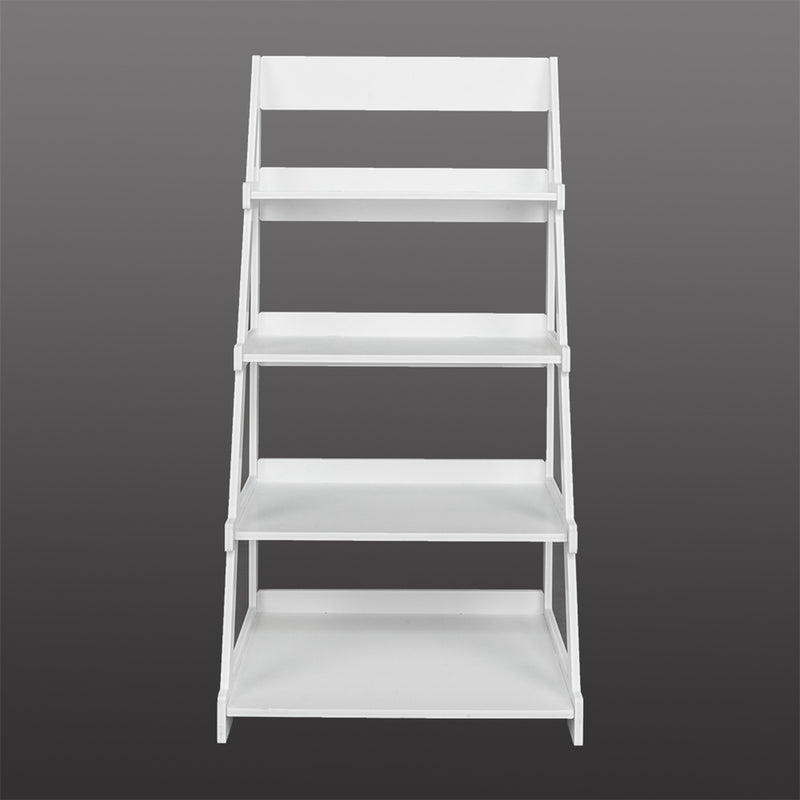 ALICIAN 4-tier Plant Stands Ladder Style Waterproof Corner Plant Shelf White