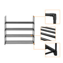 GAOMON 4 Tiers Shoe Rack Iron Pipe Shoe Shelf Simple Assembly Storage Organizer
