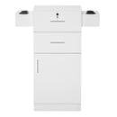 GAOMON Salon Locker Cabinet Storage Cart Hair Dryer Rack Drawer White