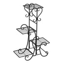 GAOMON 4-Tier Metal Shelves Flower Pot Plant Stand Display for Garden