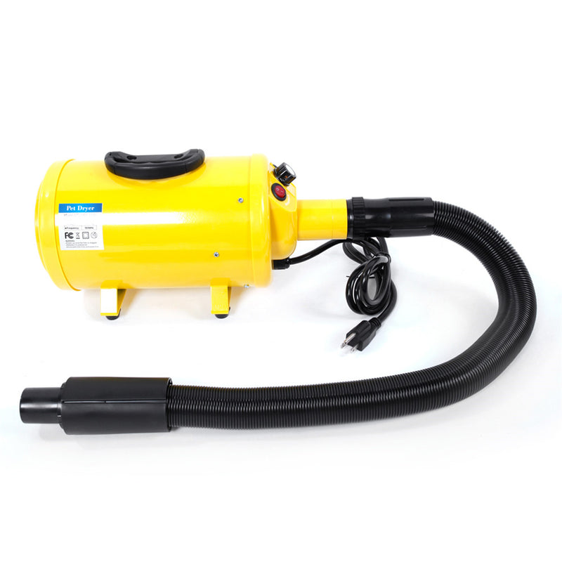 BEESCLOVER 2800W Pet Hair Dryer Frequency Conversion Blower for Dog Yellow