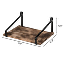 GAOMON 2pcs Wall Shelf Set Wood Board Shelf Brown