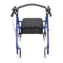 GAOMON Basket Walker Chair Wheel Rollator Walker Removable Back Support Blue