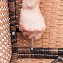 GAOMON 3pcs Weaving Rattan Modular Sofa Set 2 Corner Sofas + 1 Large Coffee Table