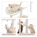 GAOMON Multi-layer Cat Tree Modern Cat Tower Cat Scratching Post Jumping Platform Plush Hanging Ball