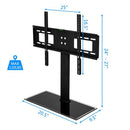 GAOMON TV Stand 32-55 Inches Desktop Single-column 3 Levels Black