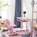 GAOMON Kids Student Desks Chairs Set Liftable Table Set Without Front Baffle Reading Stand Lamp