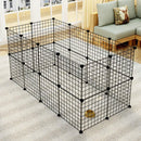 GAOMON 32pcs 2-Layer Pet Playpen Portable Indoor Metal Wire Easy to Assemble Fence