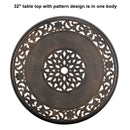 GAOMON Round Dining Table Easy To Assemble Table 81x81x104cm Bronze