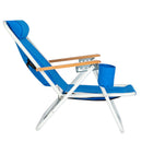 GAOMON Portable Beach Chair with Adjustable Headrest Single Beach Chair Blue