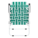 GAOMON 2pcs Beach Chair Steel Tube Bearing 120kg Folding Beach Chair Light Green Stripes