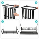 GAOMON Flat Iron Tube Double Swing Chair with Back Thin Line