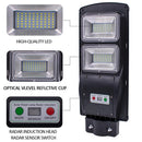 GAOMON 60w 120leds Solar Street Path Light Light Control Radar Sensor Black