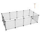 GAOMON 12pcs Pet Playpen Portable Indoor Metal Wire DIY Expandable Easy to Assemble Yard Fence