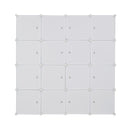 GAOMON 4 Layer 16 Cube Organizer 142*47*142cm Diy Assemble Cabinet White