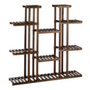 GAOMON 6-tier 11-base Multi-functional Wood Plant Stand Plant Organizing Rack