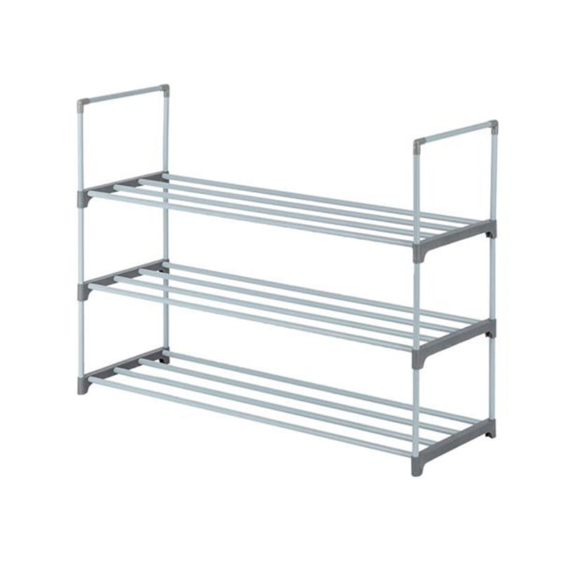 RONSHIN 3 Tier Stackable Shoes Rack Storage Shelf GREY