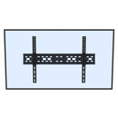 GAOMON TV Stand with Spirit Level Wall Mounted 600x400 Mm Black