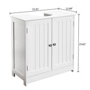 GAOMON 2-Door Storage Organizer Furniture Bathroom Sink Cabinet Bathroom Cabinet White