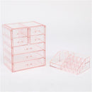 GAOMON 2pcs Makeup Organizer Cosmetic Storage Drawers Pink