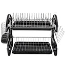 GAOMON Double-Layers Drain Shelf Multifunctional Bowls Dishes Chopsticks Spoons Storage Racks