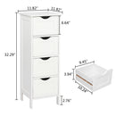 GAOMON 4-Drawer Storage Cabinet Bathroom Storage Organizer White