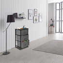 GAOMON 3-layer Home Storage Dresser Bedside Cupboard Small Standing Organizer