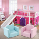 GAOMON Single Kids Sofa 2-in-1 Rectangular 49*32*39cm Modern Pink