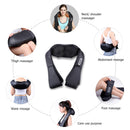GAOMON U-shaped Shoulder Neck Massager 3-speed Rolling Kneading Massager Black