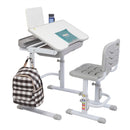 GAOMON 70cm Kids Desk Chair Set Height Adjustable Children Study Desk Gray