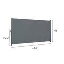 GAOMON 1.6x3m Side Pull Shed Instant Canopy Sunshade Wall Anti Peeping Dark Gray