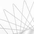 GAOMON Round Mirror with Radial Triangle Edge Decorative Mirror 90.17*2*90.17cm Silver