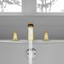 GAOMON Waterfall Bathtub Faucet Brushed Gold Widespread Bathtub Faucet Set for 3 Hole with Water Supply Lines