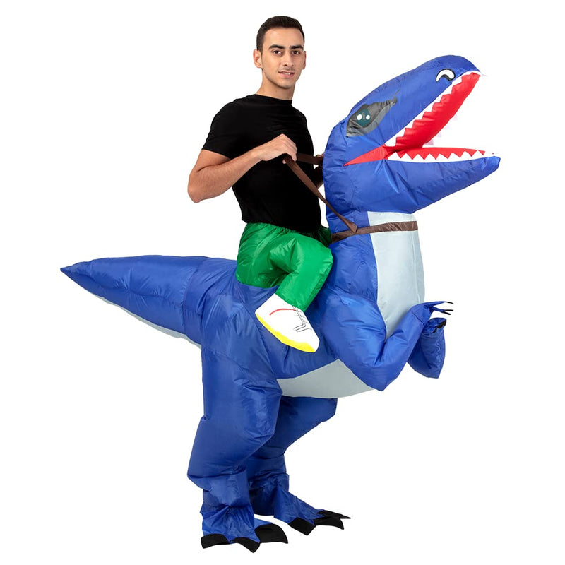 Ride-on Inflatable Dinosaur Costumes for Teens and Adult, Funny Dinosaur Rider Blow Up Costumes, Halloween Cosplay Costumes For Men/Women
