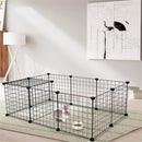 GAOMON 12pcs Pet Playpen Portable Indoor Metal Wire DIY Expandable Easy to Assemble Yard Fence