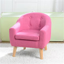 GAOMON Children Sofa with Detachable Cushion Household Living Room Rose Red