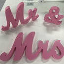 GAOMON 1 Set Wooden Mr And Mrs Letter Ornament Wedding Props Pink