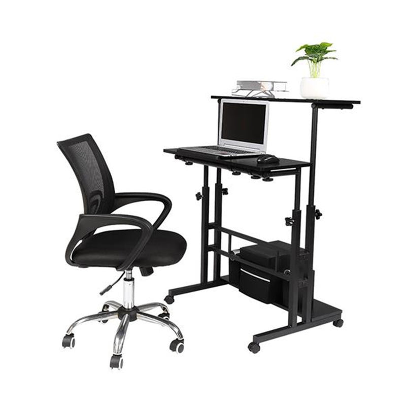 AMYOVE Standing Lifting Computer Table Height Adjustable Laptop Desk Black