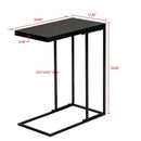 GAOMON L Side Table for Living Room Bedroom Assemble Side Table Black