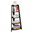 GAOMON 5-layer Fan-shaped Corner Shelf Household Organizer for Living Room Brown