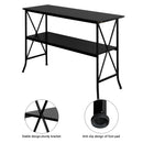 GAOMON 2 Tier Console Table Household Desk Furniture Black